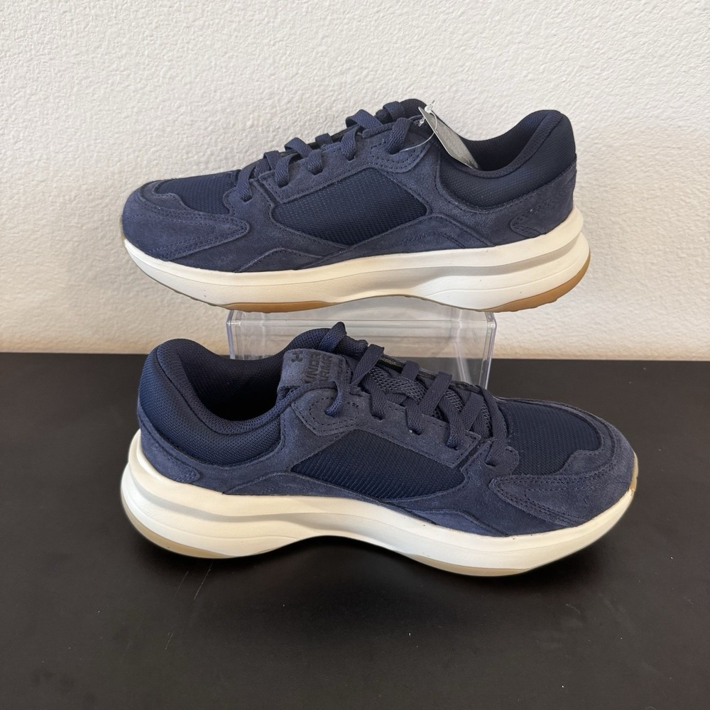 Under Armour Men Edge Suede Midnight Navy Casual Shoes 8.5 3027731-411 NWB - Picture 3 of 12